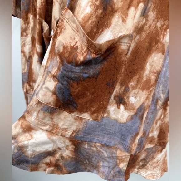 LOGO by Lori Goldstein Tiered tunic shirt dress Pockets size extra large NWOT - Picture 3 of 6